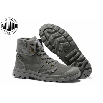 PALLADIUM Palabruuse 남성용 앵클 부츠, 하이탑 밀리터리 스니커즈, 여성용 캔버스 캐주얼 신발, 편안한 남성 오토바이 신발