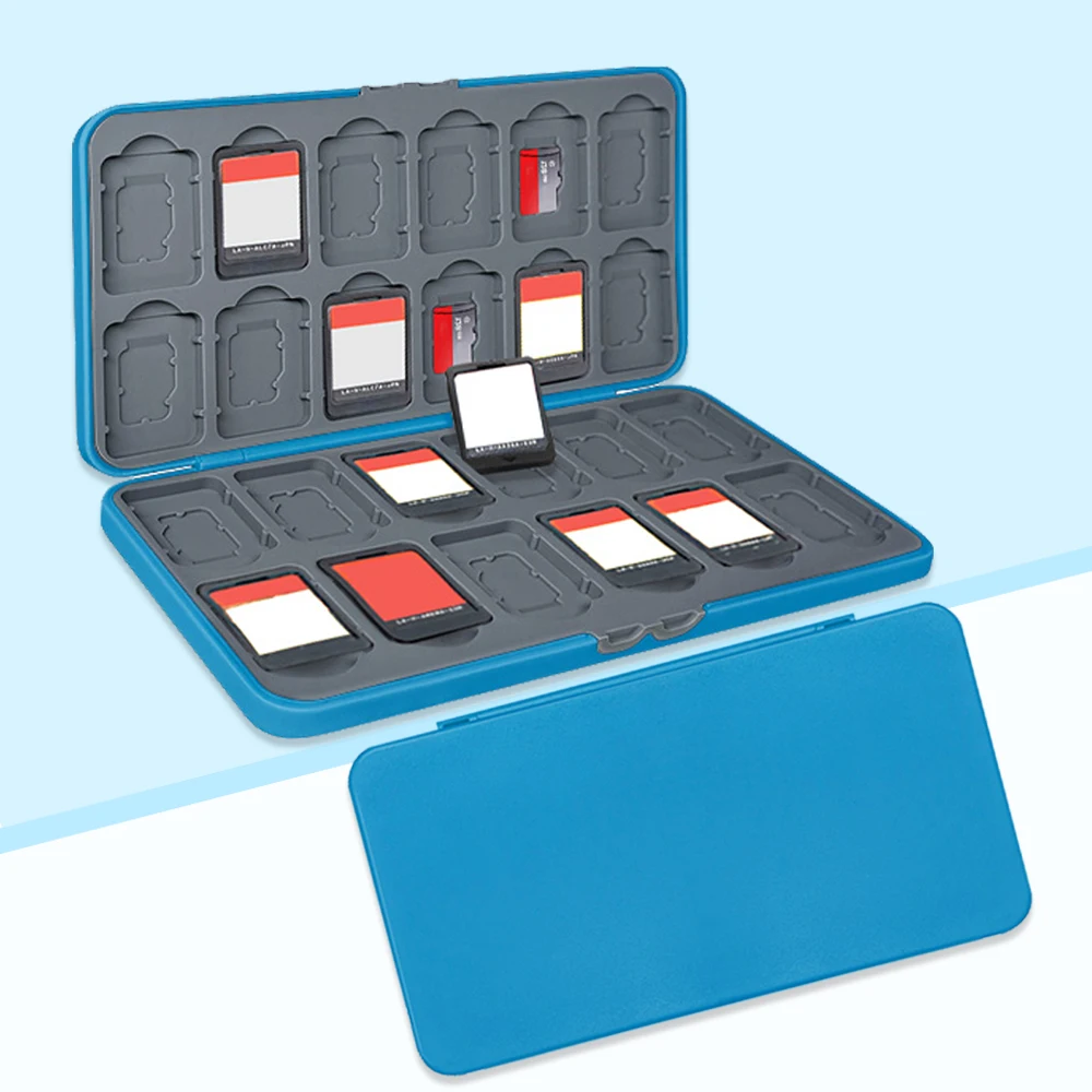 Compact Game Card Storage Box with 24 Game and Micro SD Slots