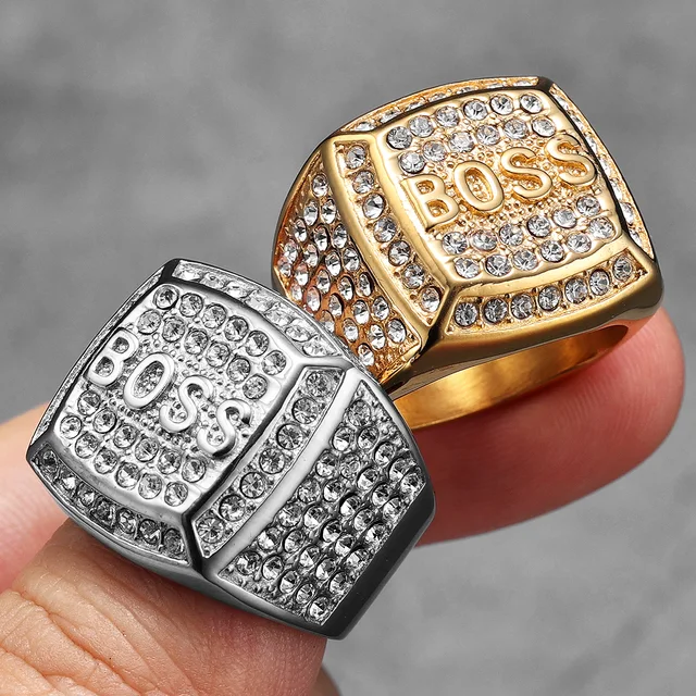 Bagues de luxe en acier inoxydable pour hommes et femmes, pierres précieuses brillantes, Punk, à la mode, bijoux créatifs, cadeau, vente en gros, livraison directe