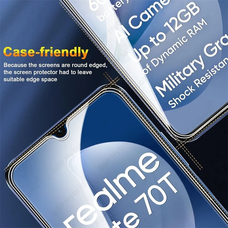 Clear Tempered Glass Screen Protector & Protective Case