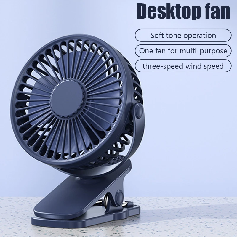 Mini ventilateur USB à clipser, 3 modes, ventilateur de bureau muet,  ventilateur de refroidissement USB portable