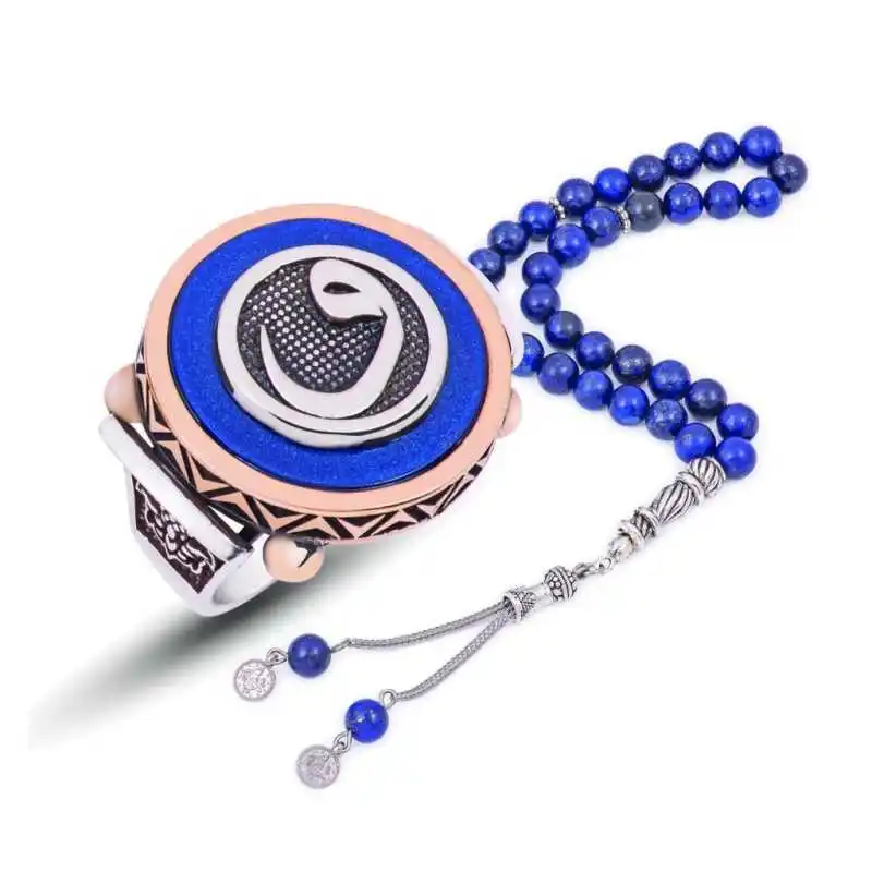 

Tevuli 925 Sterling Silver Blue Ebony Vav Male Ring
