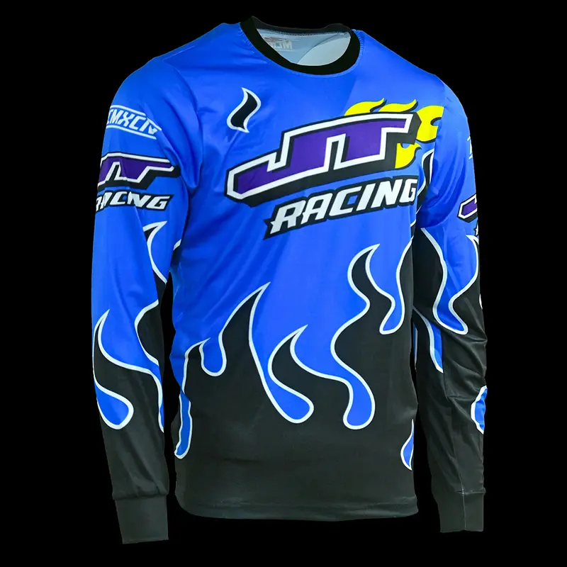 3D Print Colorful Graphic JT Racing Jersey Fashion Cool Outdoor Motorcycle Riding Sports Long Sleeve T-Shirt Loose Crew Neck Top - Image 2