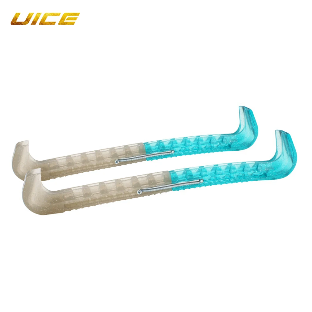2pcs Ice Hockey Skate Blade Guard Cover Universal Hockey Soft Plastic Adjustable Protective Portable Spring Accessories