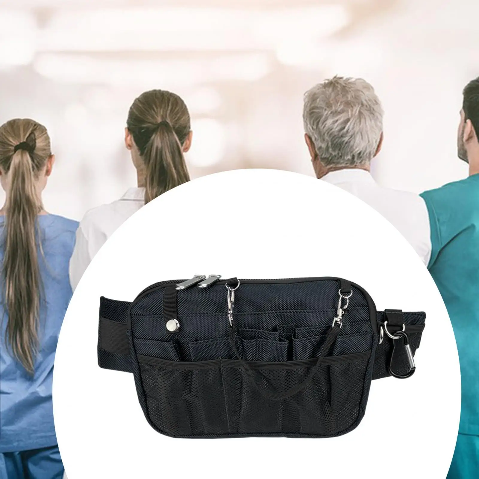 Nurse Fanny Pack Oxford Cloth Multi Pockets for Men Women Portable Professional Nurse Waist Pouch Apron Hip Bag Nurse Tool Belt