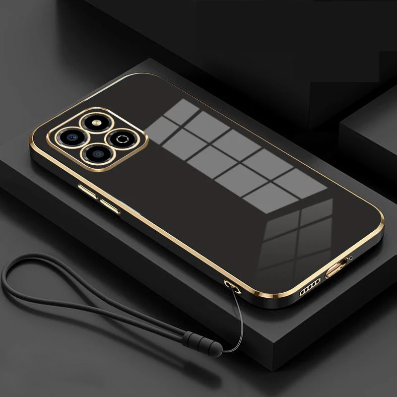 thumbnail image 1 of For Honor X8a Case Honor X6A Phone Case Honor X8 X8 5G X8B X9 X9A X9B X7B X6S X6 X5 X7 Luxury Square Plating Silicone Back Cover, 1 of 5
