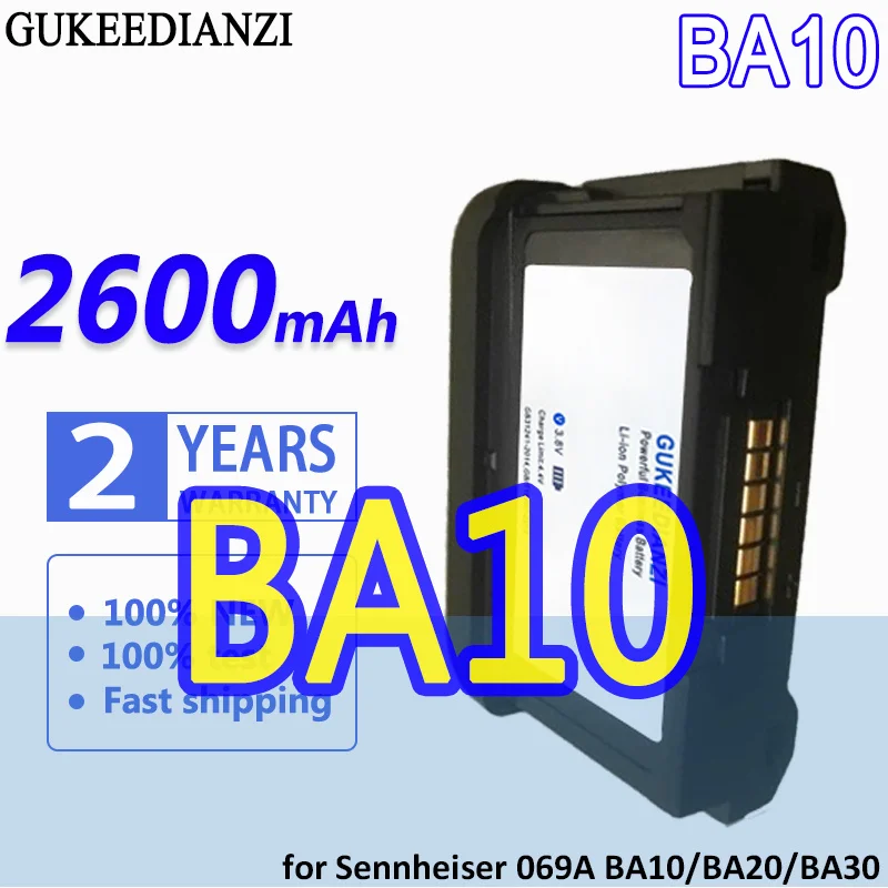 

High Capacity GUKEEDIANZI Battery 2600mAh for Sennheiser 069A BA10 BA20 BA30
