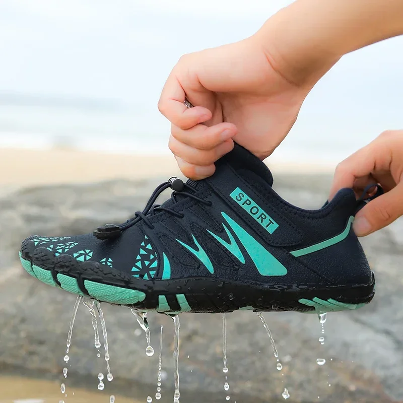 

Water Swimming Shoe Men Aqua Shoes Barefoot Five Fingers Woman Breathable Hiking Wading Shoes Beach Outdoor Upstream Sneakers