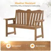 Outdoor Bench, 2-Person Weatherproof Garden Bench with Wide Armrests and Backrest, All-Weather Patio Bench Will not Rot and Fade 4