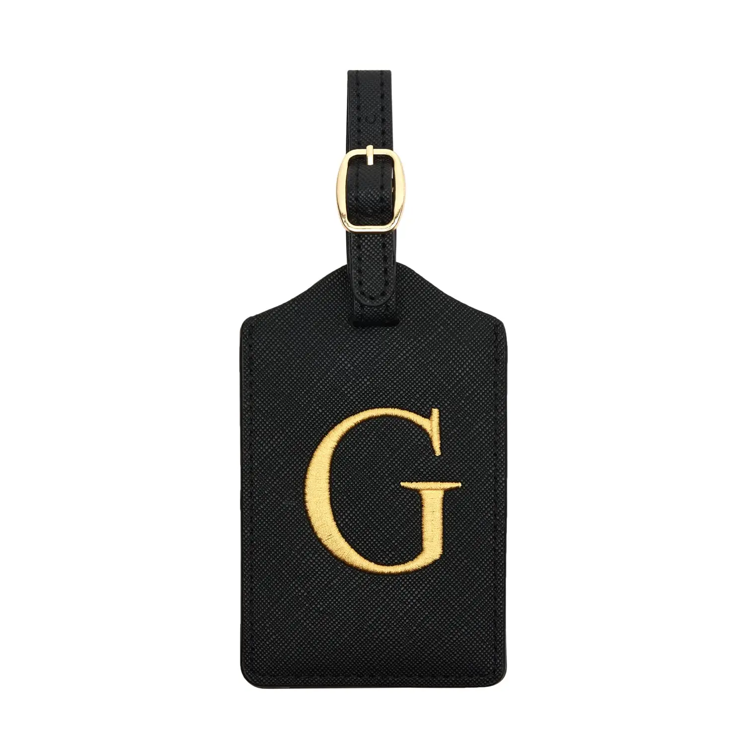 Enhanced PU Leather Luggage Tag with Privacy Cover & Name Card Slot