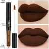 Richly Pigmented Matte Velvet Brown Lip Gloss - Non-Stick, Long Lasting, Velvety Smooth Finish - Hydrating Lip Glaze & Lip Mud M 3