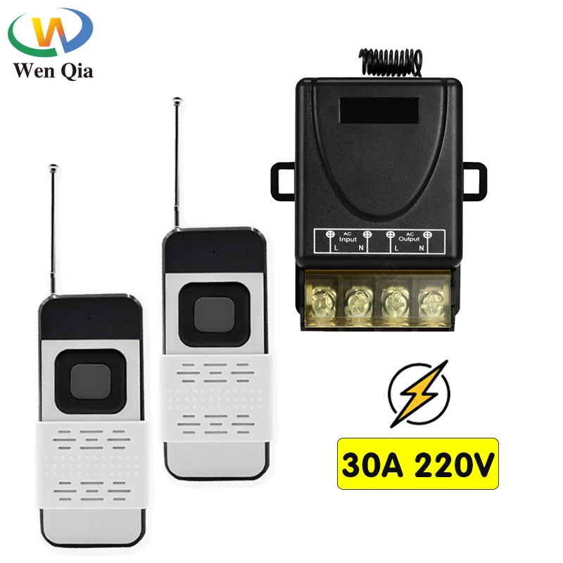 433 Mhz Wireless RF Remote Control Switch AC 110V 220V 30A Hign Power
