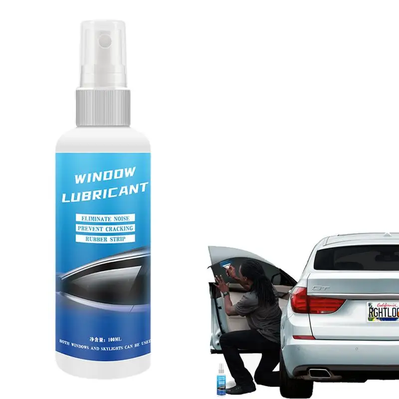 Silicone Spray Lubricant 100ml Rubber Car Door Strip Softening Lubricant Multi Surface Eliminate Noise Prevent Adhesion Supplies