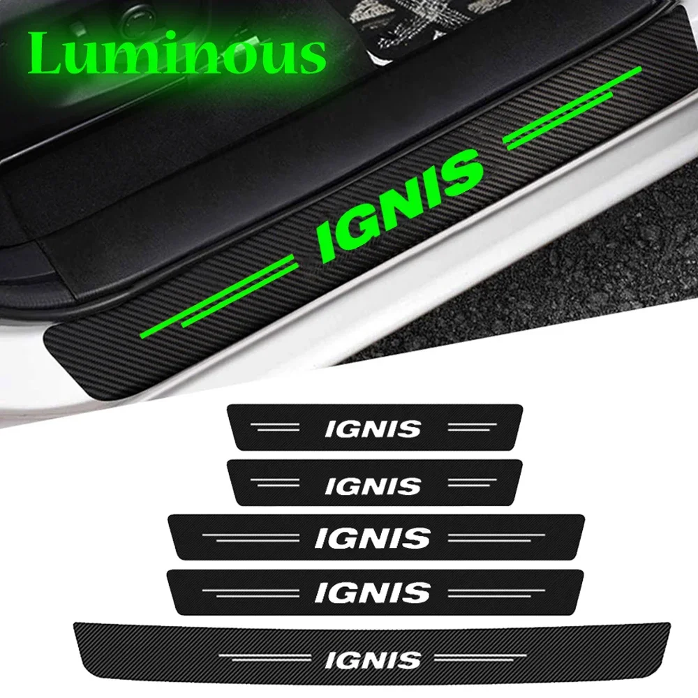 Nastro Luminoso Per Soglia Dell'Auto Per Suzuki Ignis Logo Protezione Per Davanzale Della Porta Night Glowing Trunk Paraurti Guard Adesivi Antigraffio
