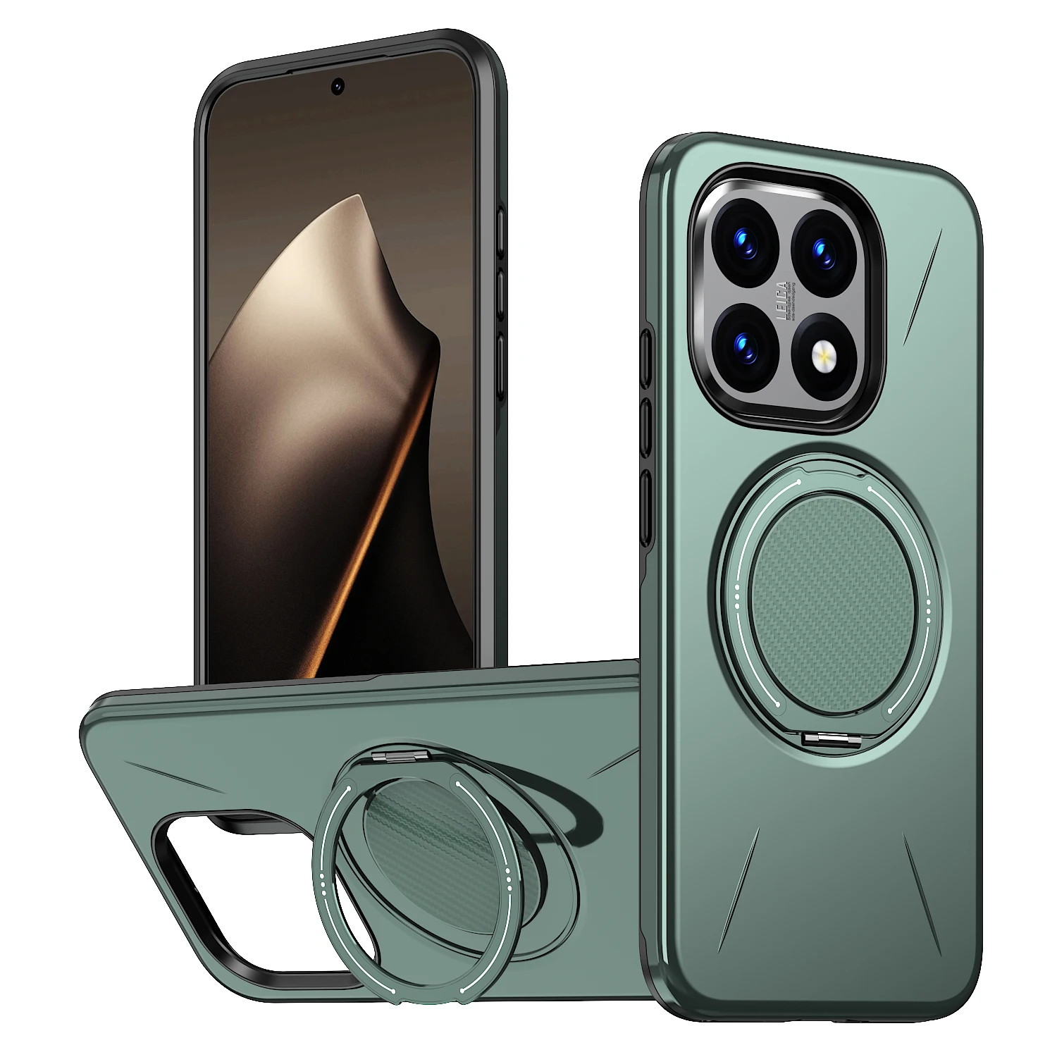 360° Magnetic Shockproof Phone Case with Stand Holder and Magsafe Compatibility