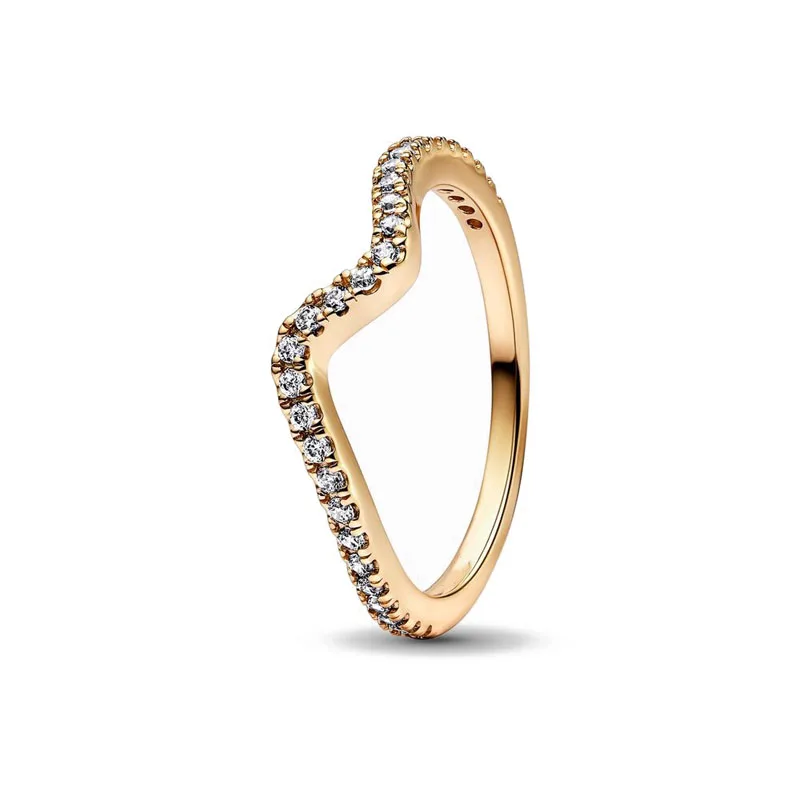 2025 Hot Selling Wholesale Gold Color Sun Heart Bow Size 6 7 8 9 Ring Rings For Trenday Women Jewelry 925 Sterling Silver 5