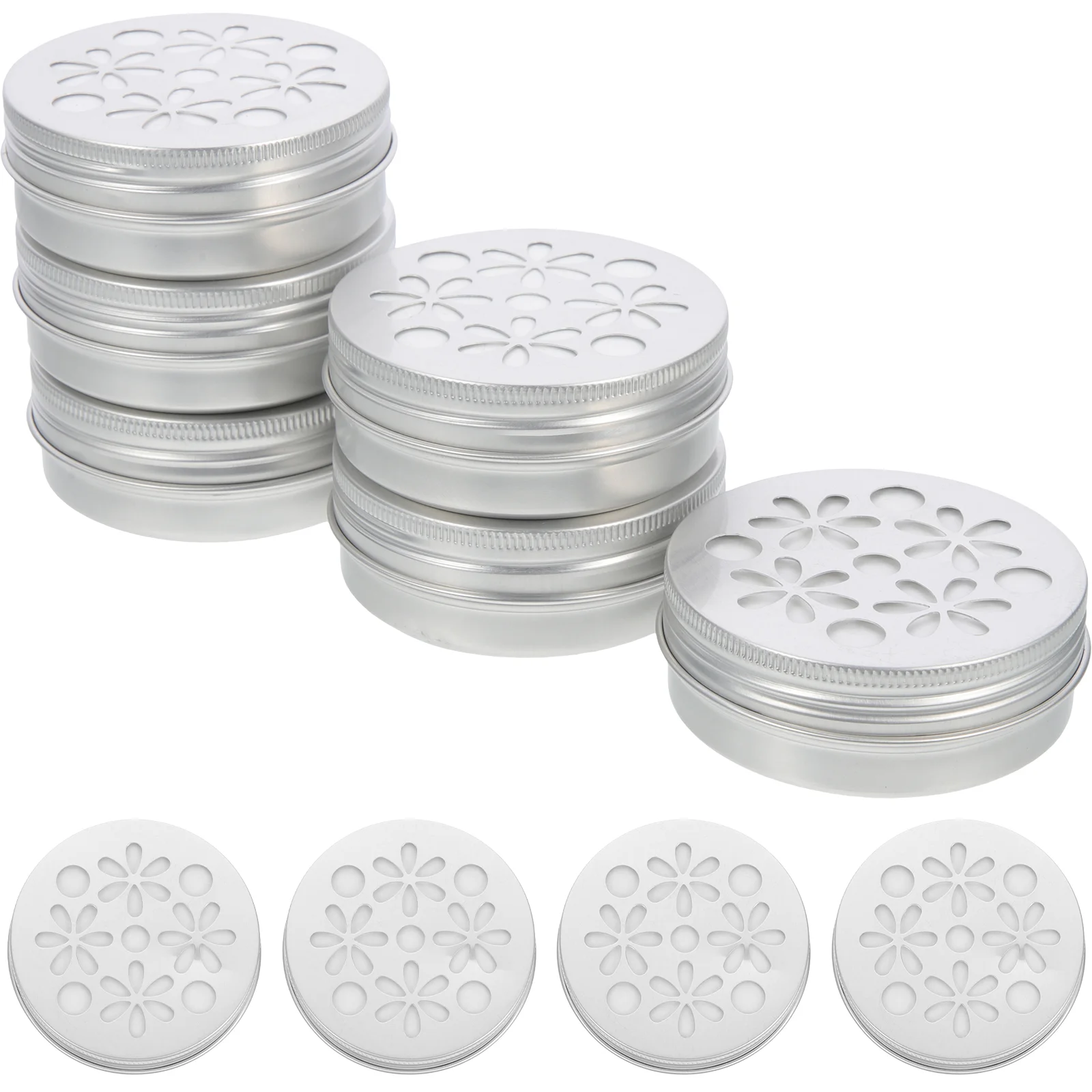 

Sewacc Aluminum Tea Lights Cups 10Pcs 60Ml Metal Tealight Tins Containers Diy Empty Scented Candle Cup Hollow Lids Holiday