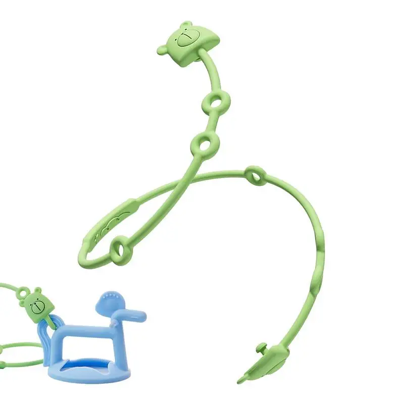 Soft Silicone Teething Chain Adjustable Infant Nipple Holder Dummy Clip Stroller Pacifier Clip Toy Safety Straps bpa free silicone baby pacifier clips chain nipple holder clip adjustable anti drop stroller toys safety straps baby accessories