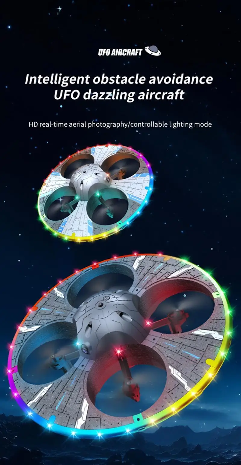 RC Drone Foam UAV UFO With Camera Lighting Intelligent Obstacle Avoidance Aerial Photography Four Axis Aircraft For Kid Gift 4