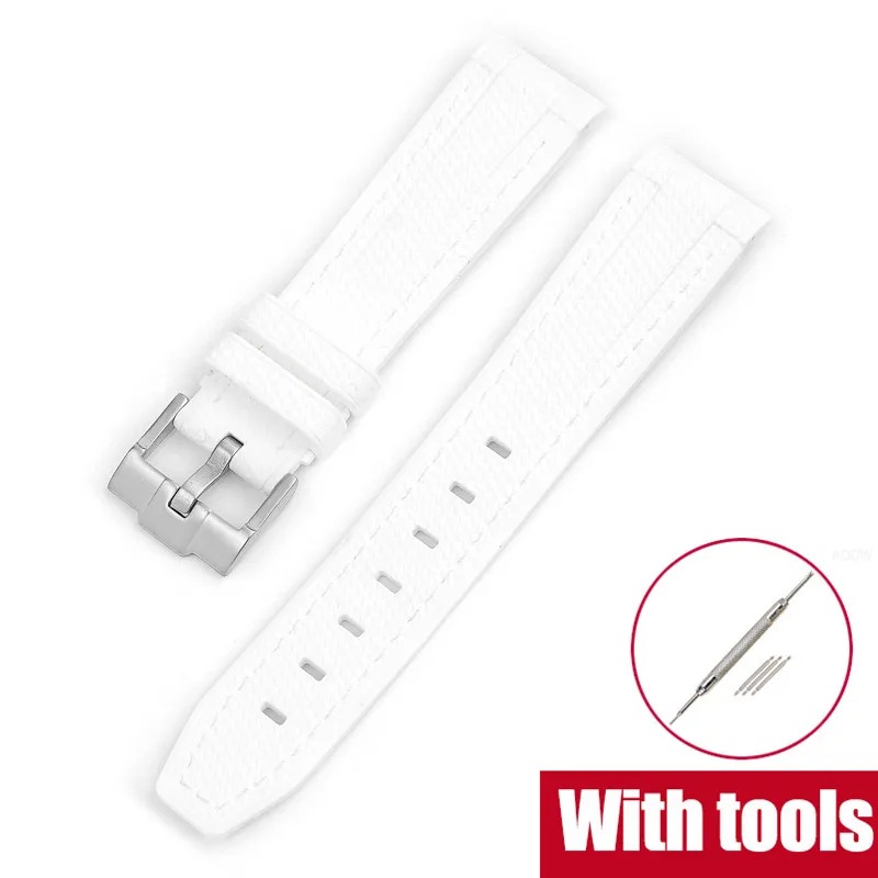 Premium Liquid Silicone Watch Band - Universal 20mm Strap with Curved Interface
