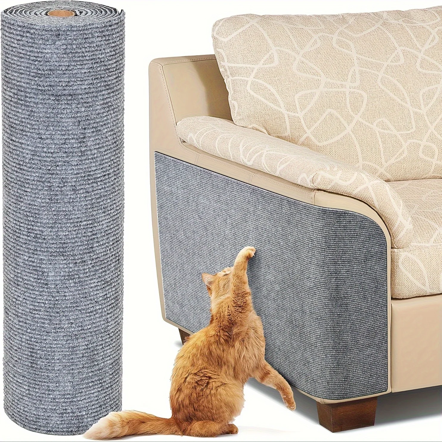 Description Picture 3 of itemTrimable Cat Furniture Protector Equipped with self-adhesive scratch pads,Protect the Sofaã€Door Tree Stand Safe from Claws