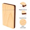 1pc Wooden Card Case Small Portable Wood Magnetic Closure Credit ID Card Storage Business Card Holder Handbag Purses Pocket 6