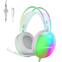 RGB USB Gaming Headset with Mic - Surround Sound Over - Ear Design (RGB headset)
