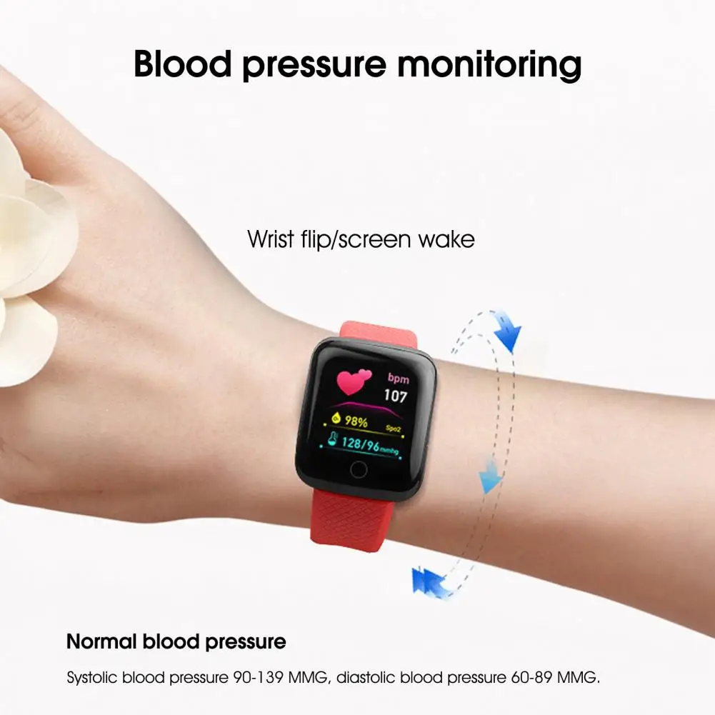 Smart Watch Smart Bracelet Smart Band Men Women Smart Watch Blood Pressure Heart Rate Monitor Fitness Tracker 116Plus Bracelet Watch D13 Wristwatch