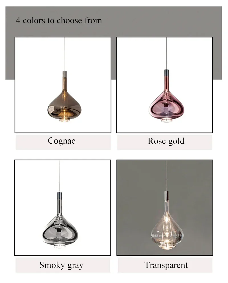 Description Picture 3 of itemModern Italy Lodes Sky-Fall LED Glass Pendant Lamp for Hotel Kitchen Restaurant Bar Decor Chandeliers Suspension Lustre Lighting
