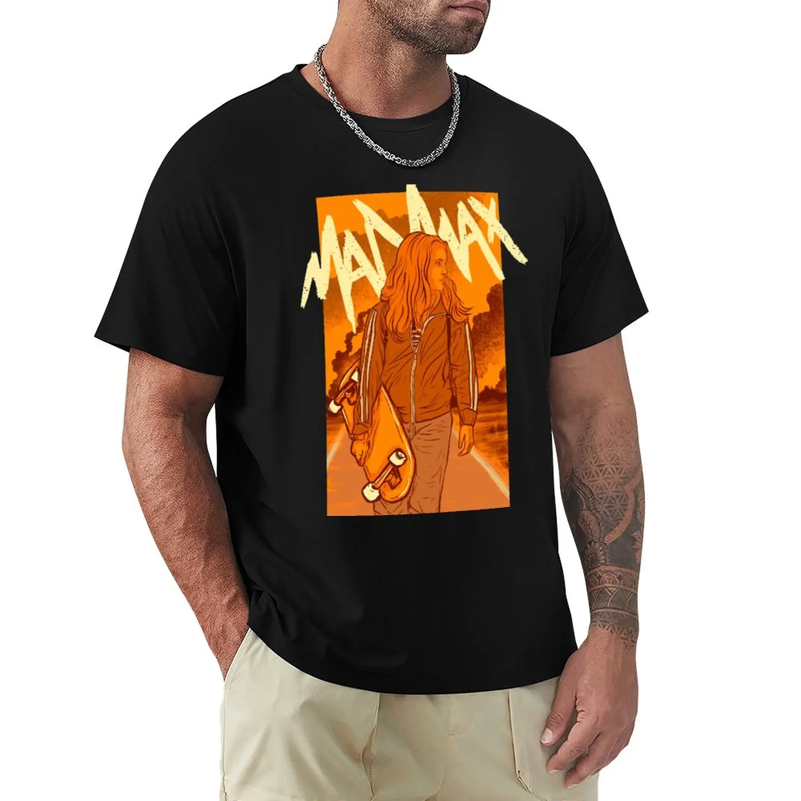 

Футболка MADMAX с изображением незнакомой дороги, летняя одежда, тяжелые футболки, футболки на заказ, топы, Мужская футболка