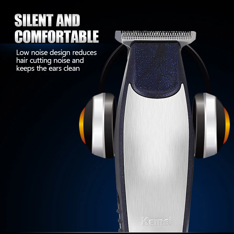 Kemei Hair Clippers for Men Professional Hair Trimmer Barber Cordless Zero Gapped Hair Clippers Mens Gifts Beard Trimmer Kit