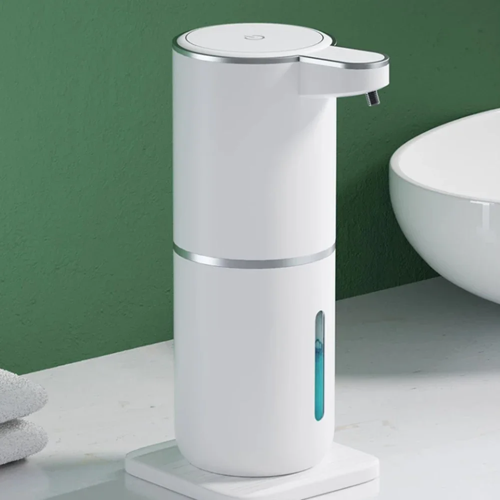 White Plastic Automatic Foam Soap Dispenser for Kitchen and Bathroom