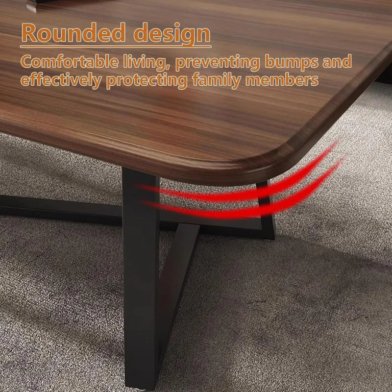 طاولة قهوة مستطيلة لغرفة المعيشة، طاولة مركزية حدي...