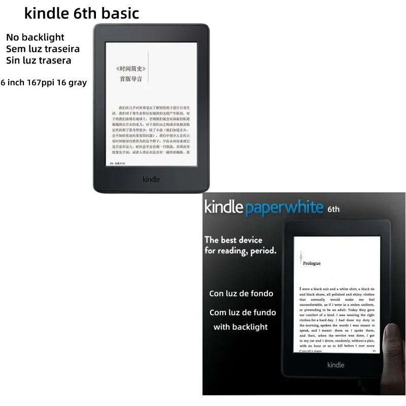 used kindle Paperwhite 6th k6 registrable Ebook Reader Ereader E Reader e-ink Book for kindle  e-ink color kobo