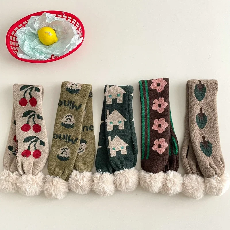 New Baby Kids Scarf Boys Girls Winter Warm Scarf Women Knit Shawl Children Cartoon Bear Rabbit Neck Collar Keep Warm