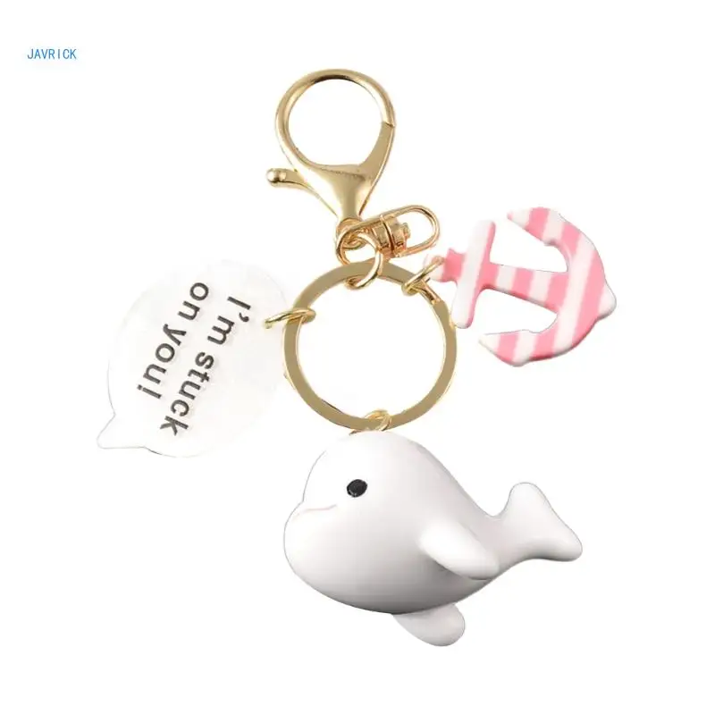 

Fashionable Whale Keyring for Both Men and Women, Cartoon Animal Charm Key Chain Jewelry for Cars and Backpack