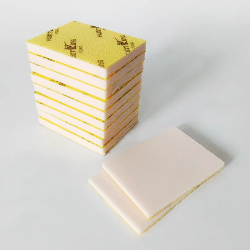 Sandpaper Set Sander Pads Sponge Sandpaper 75x100mm Flocking for Car Spray Polishing