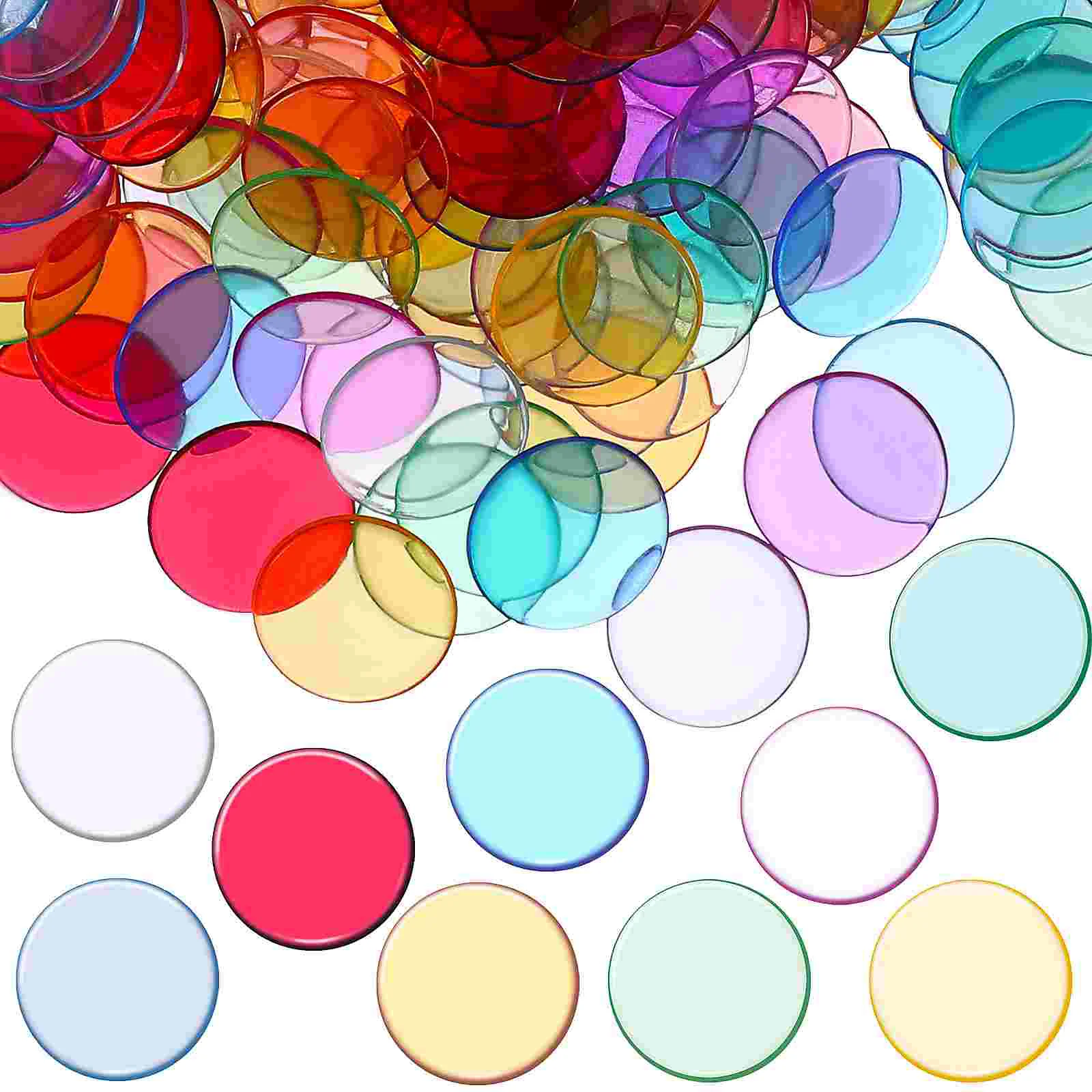 400 Pcs Chips Counting Coins Bingo Round Clear Markers