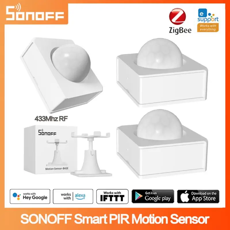 SONOFF 스마트 모션 센서, 베이스 지그비 PIR3-RF 작동, 433Mhz 움직임 감지기, EWeLink 앱을 통한 스마트 장면, 스마트 홈용
