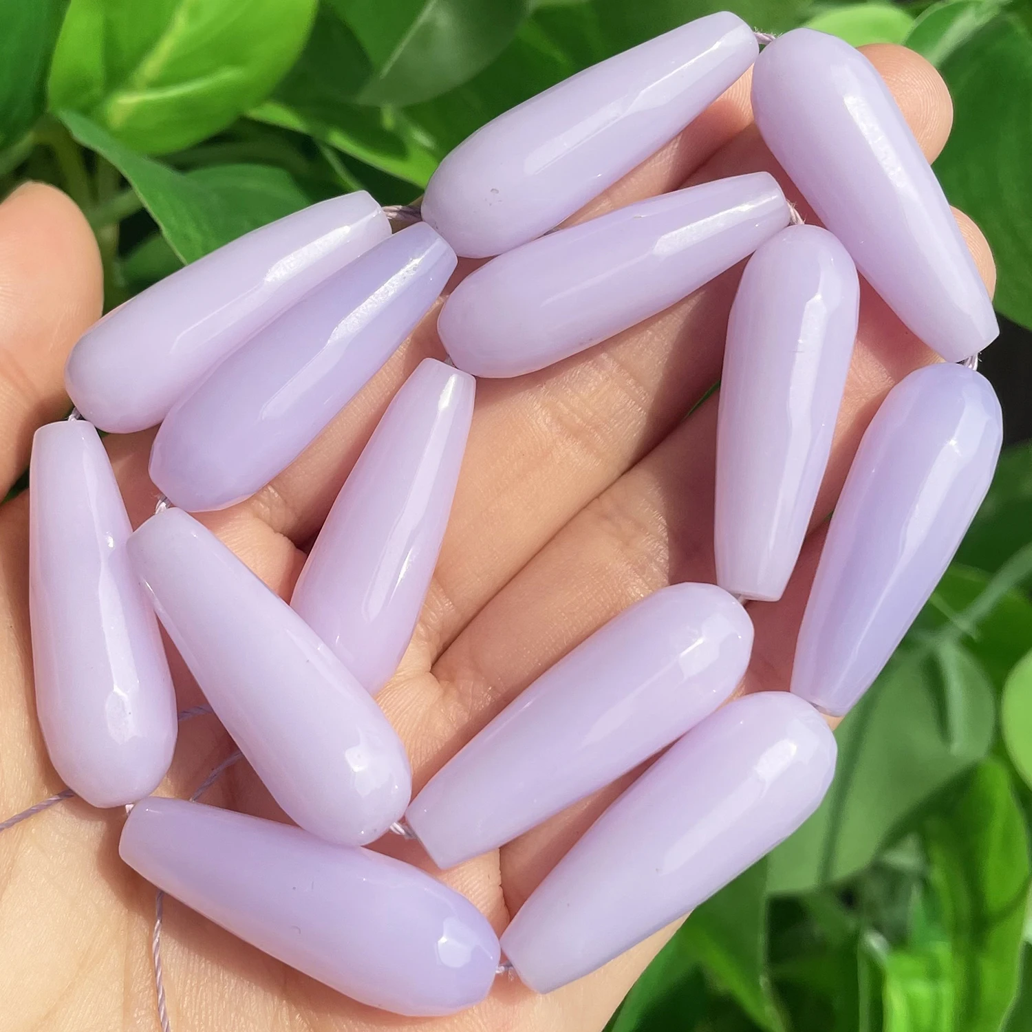 10x30mm Facettierte Wassertropfenform Stein Natürlicher Rauchquarz Angelite Granat Achate Lose Perlen für Schmuckherstellung DIY Armband – Detail 19
