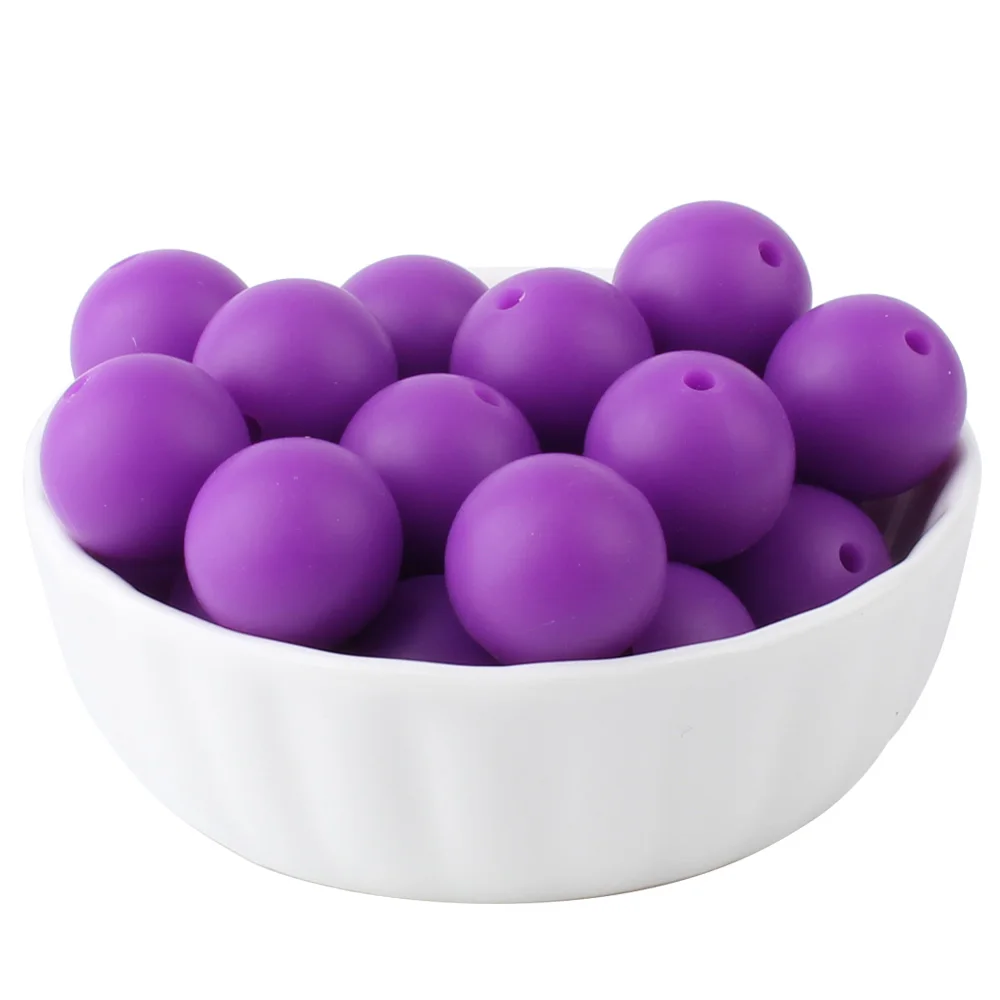 20-Piece Set of Mixed Size Silicone Beads for DIY Jewelry and Craft Projects