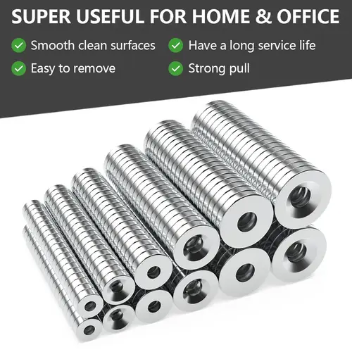 25x3-5mm N35 Super Strong Neodymium Magnet Round with holes NdfeB Powerful Permanent Magnetic imanes Refrigerator Magnets - Image 2