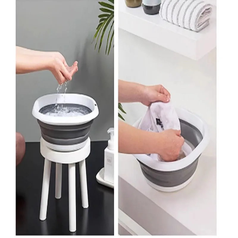 Folding Wash Basin Folding Storage Bucket Foldable washbasin portable home use student dormitories travel large laundry basin compression basin