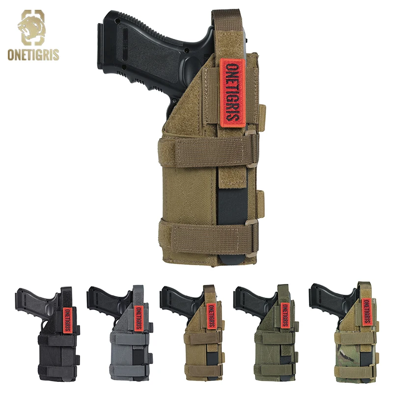 Pistol holster Gun holster ONETIGRIS Tactical Gun Holster Molle Modular Belt Pistol Holster Nylon Right Handed Shooters Glock 17 19 22 23 31 32 34 35