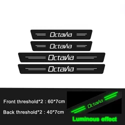 Luminous Car Door Sill Protector Sticker with Rear Trunk Bumper Guard - Anti - scratch Auto Decoration Strip (4pcs)