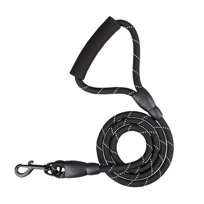 2 Way Braided Nylon Dual Dog Leash Double Lead Rope Strong Pet Leash Walking Running Leads For Couplers With Soft Padded Handle 