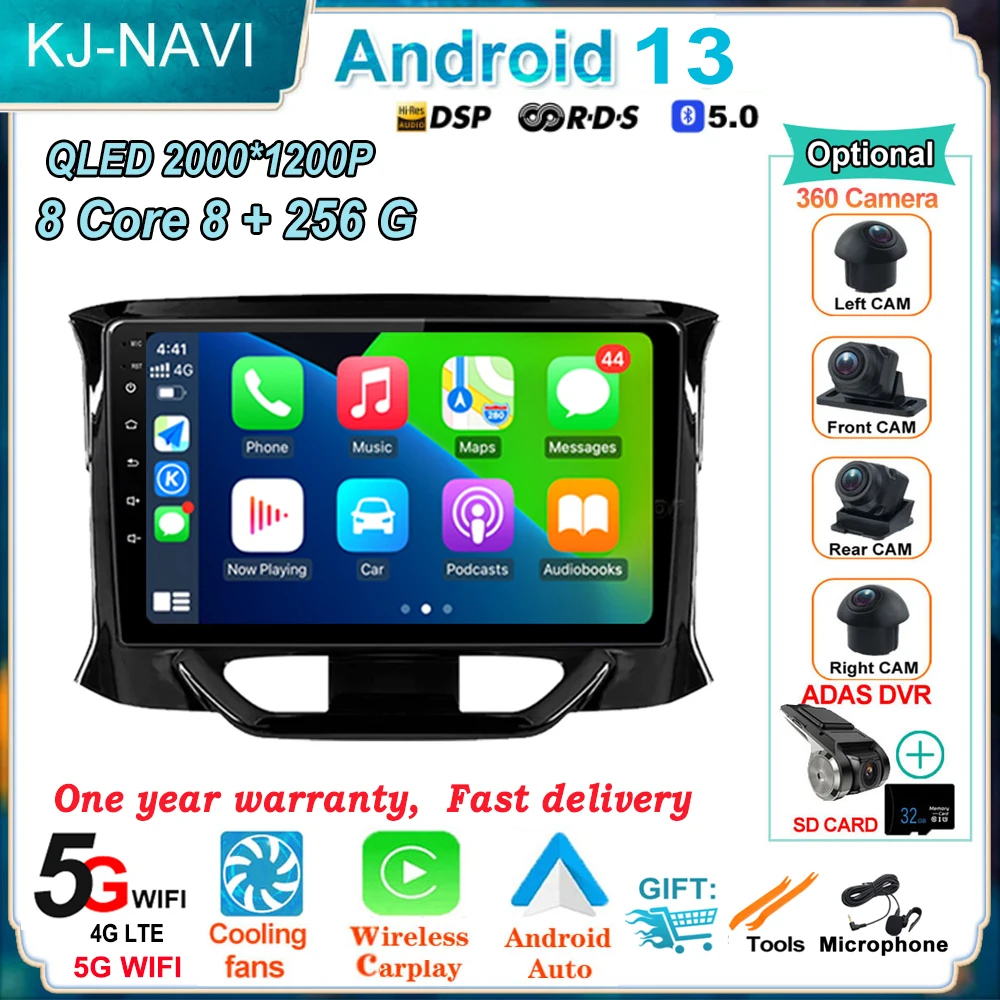 

9" Android 13 Car Stereo Radio Multimedia Video Player for LADA X Ray Xray 2015 - 2019 GPS Navigation Carplay Autoradio 4G