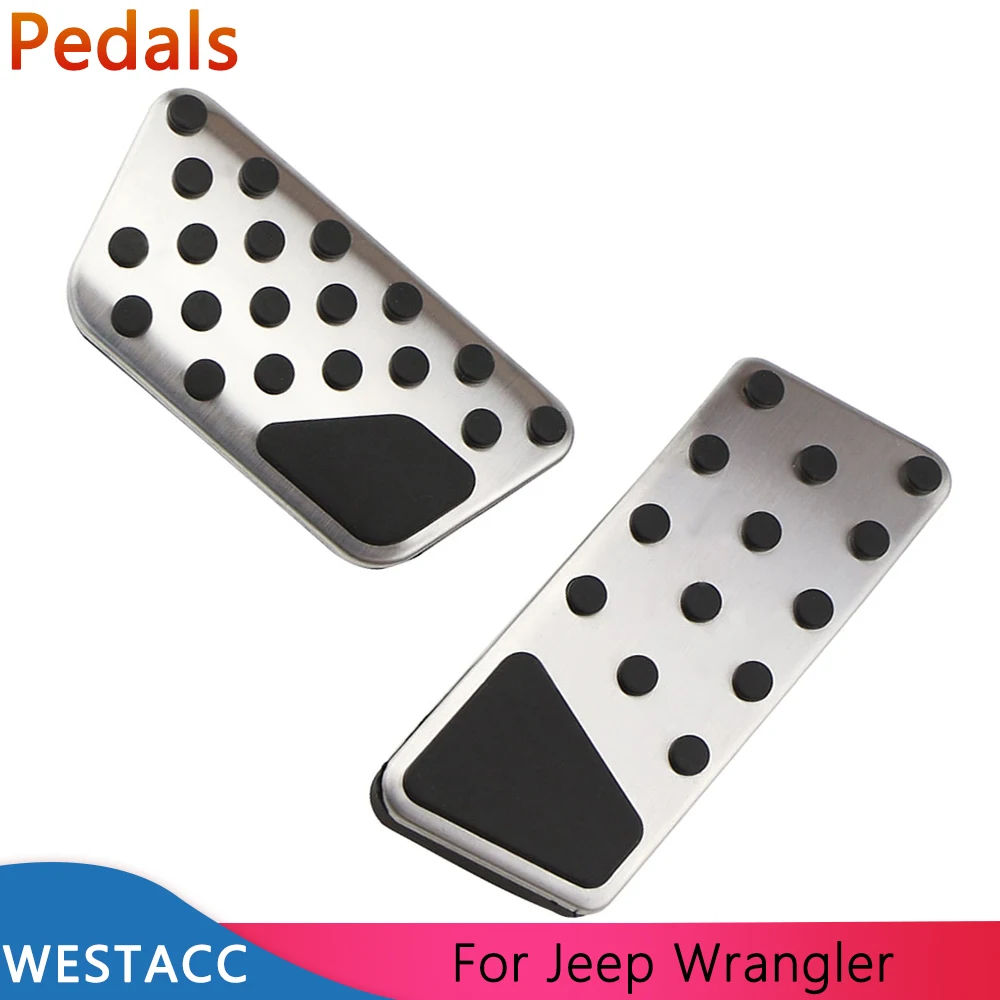 Stainless Steel Car Pedals Accelerator Gas Brake Pedal Cover for Jeep Wrangler JK 2007-AT Parts Interior Accessories car accessories car pedals pedal cover stainless steel pedal cover