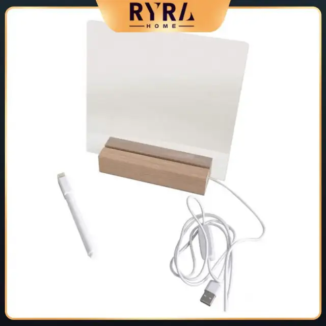 2021 Új Érkezés Usb Akril Napi Pillanatok Photo Memo Üzenőfal Faállvány Tartójával, Lámpa Kreatív Iskolai Levélpapír