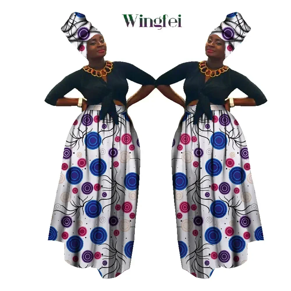���� Dashiki ������ī ���� �㸮 �� �ڶ� ġ�� Bazin Riche ������ī ġ�� + Headscarf 2 ���� �Ƿ� �÷��� ũ�� WY1270